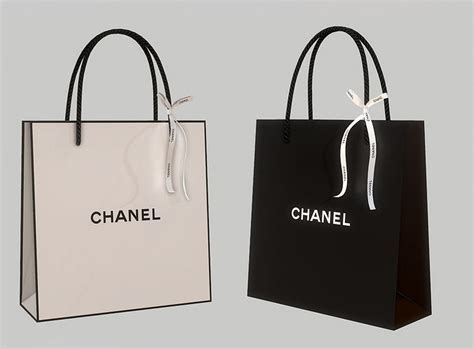 difference between white and black chanel paper bag